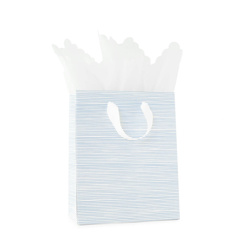 Blue Painted Stripe Gift Bag