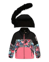 Two Piece Play Snowsuit Black Zebra Print With Black Pants