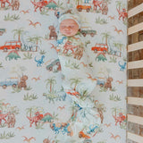 Knit Swaddle Blanket - Dino Explorer
