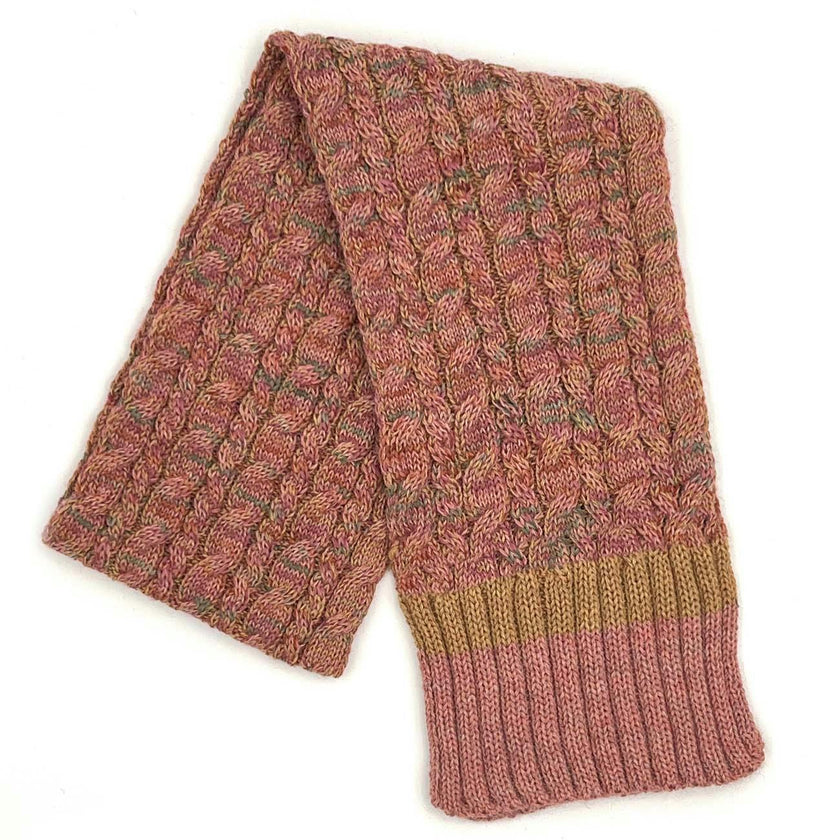 Kids Braided Rib Trim Scarf