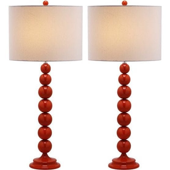 Set of 2 Jenna Stacked Ball Lamps