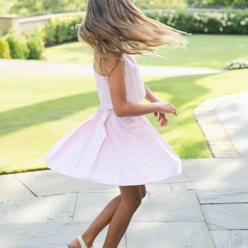 Houndstooth Top and Pleated Skirt
