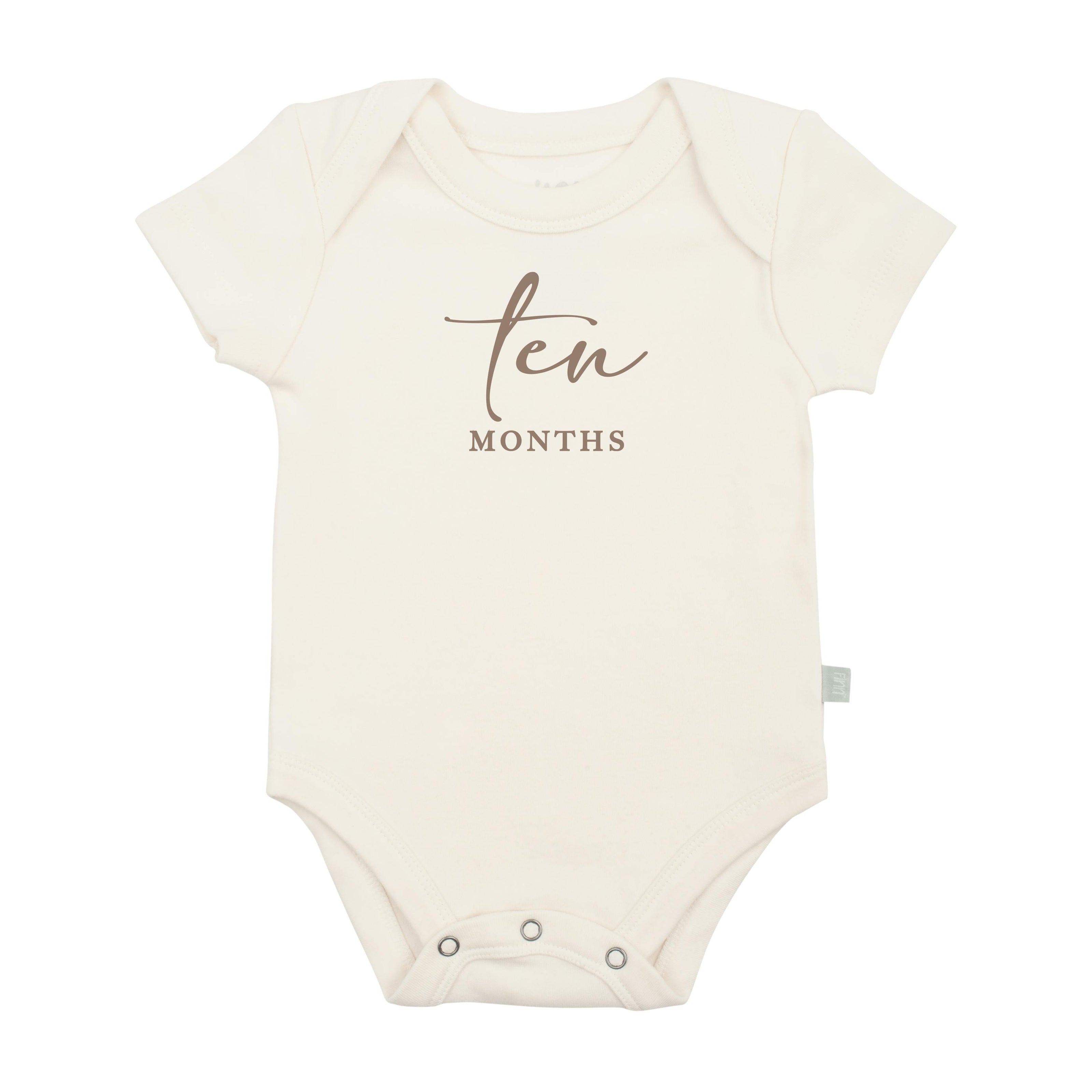 graphic bodysuit | ten months milestone taupe