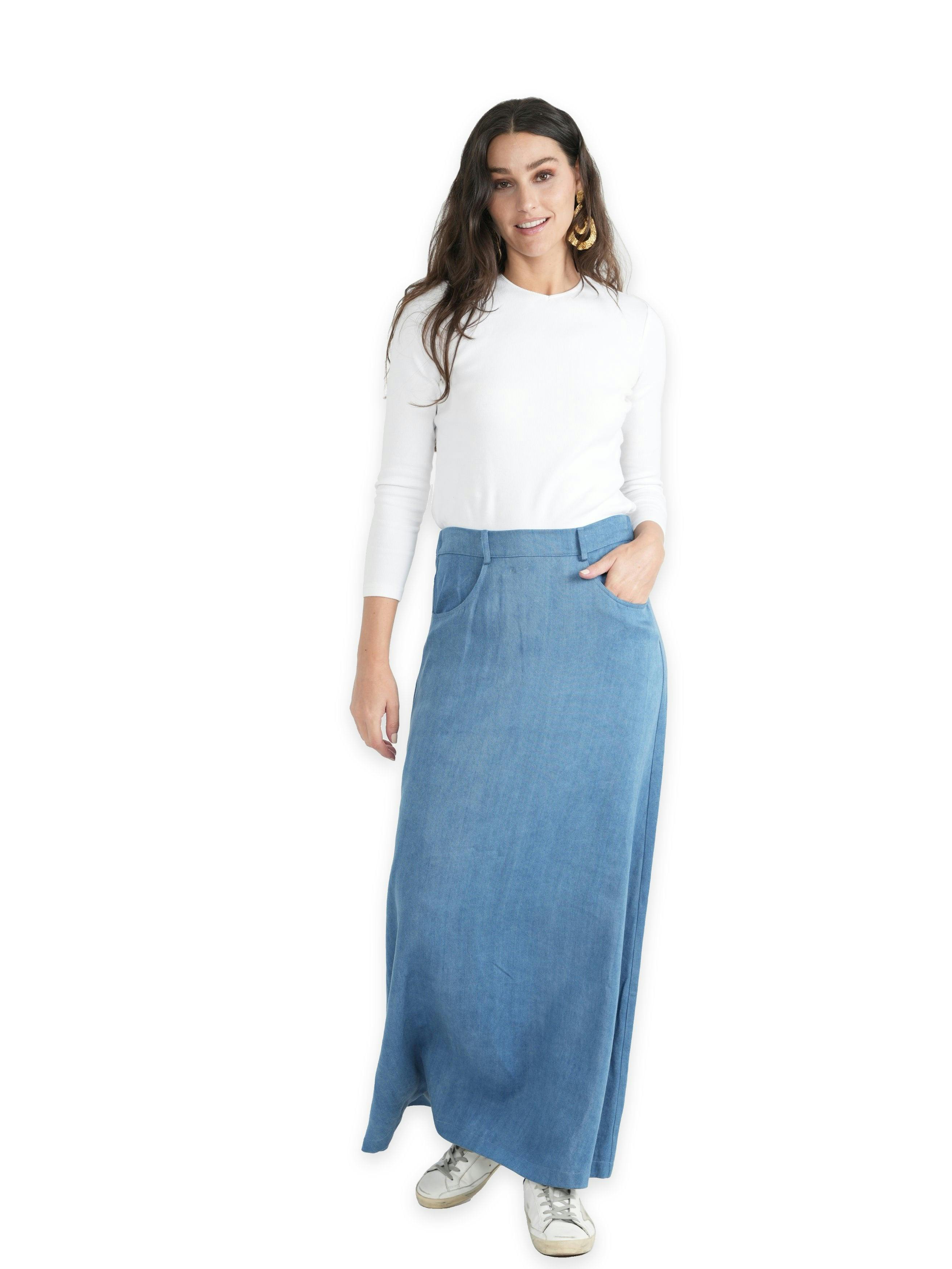A-Line Detailed Maxi Skirt
