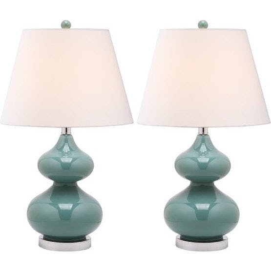 Set of 2 Eva Double Gourd Glass Lamps