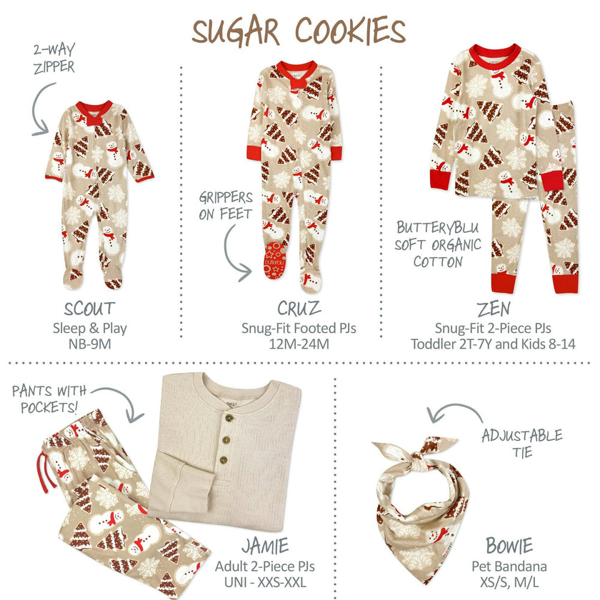 Matching Family Jammies Christmas Pajamas - Sugar Cookies