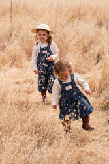 Overall Romper in Midnight Bandana