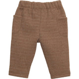 Woven Elastic Waistband Drawstring 2-Side Pockets Pants