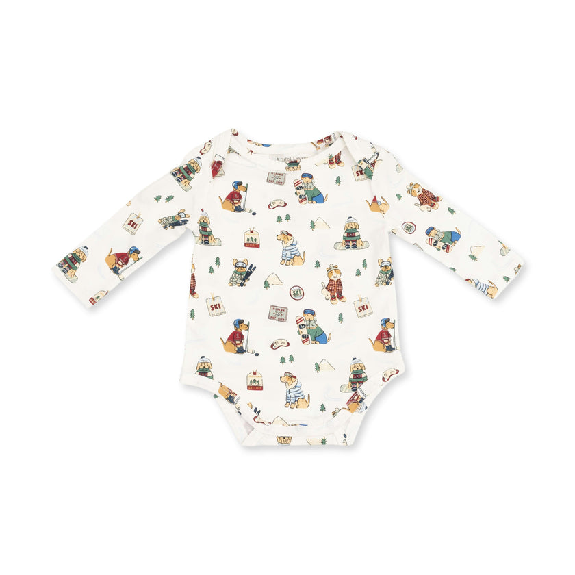 Winter Sports Dogs Green - Long Sleeve Bodysuit