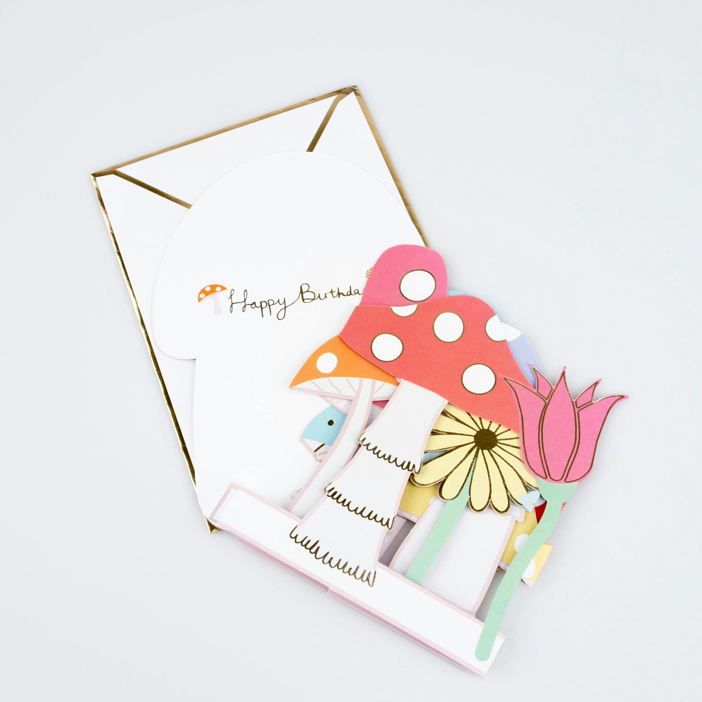 Mushroom Concertina Card
