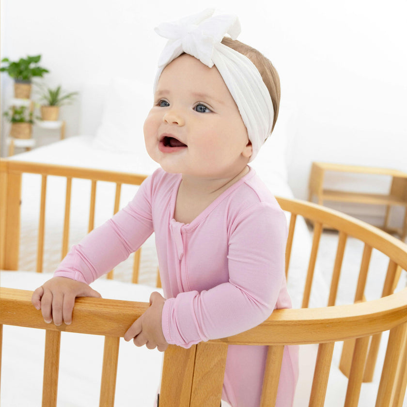 Blush Pink Bamboo Convertible Footie