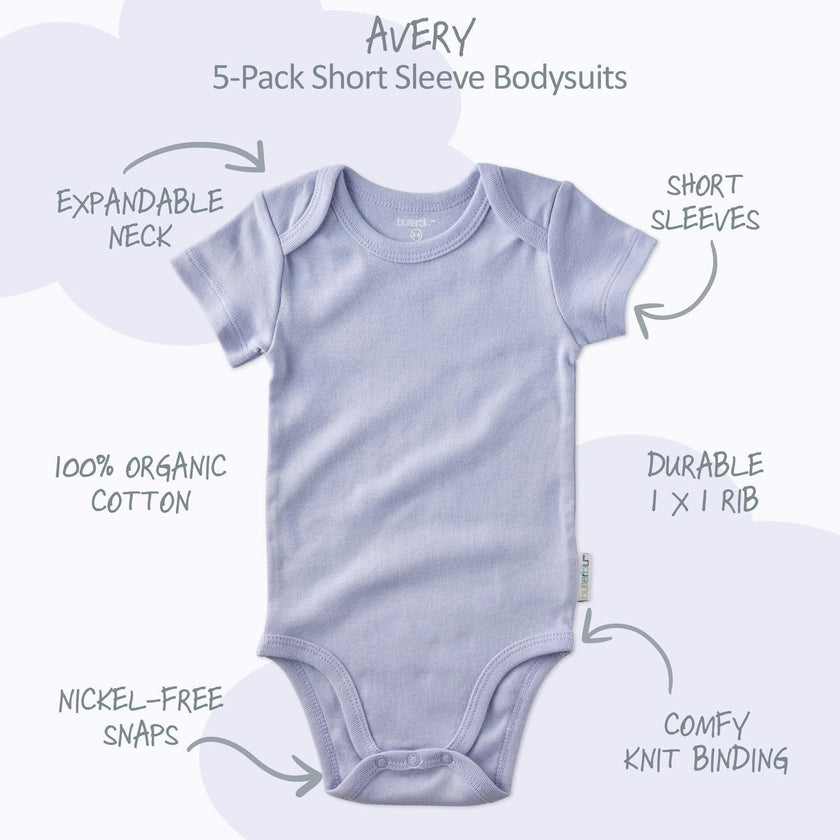 AVERY 5-Pack Short Sleeve Bodysuits