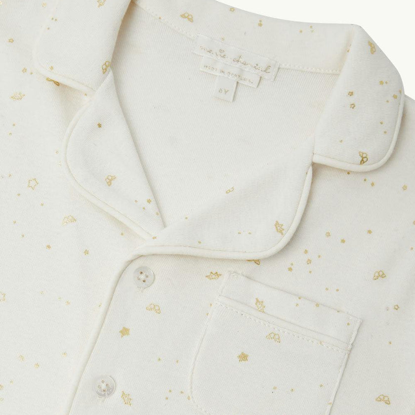 Aspen Star & Crown Child Pyjama - Natural