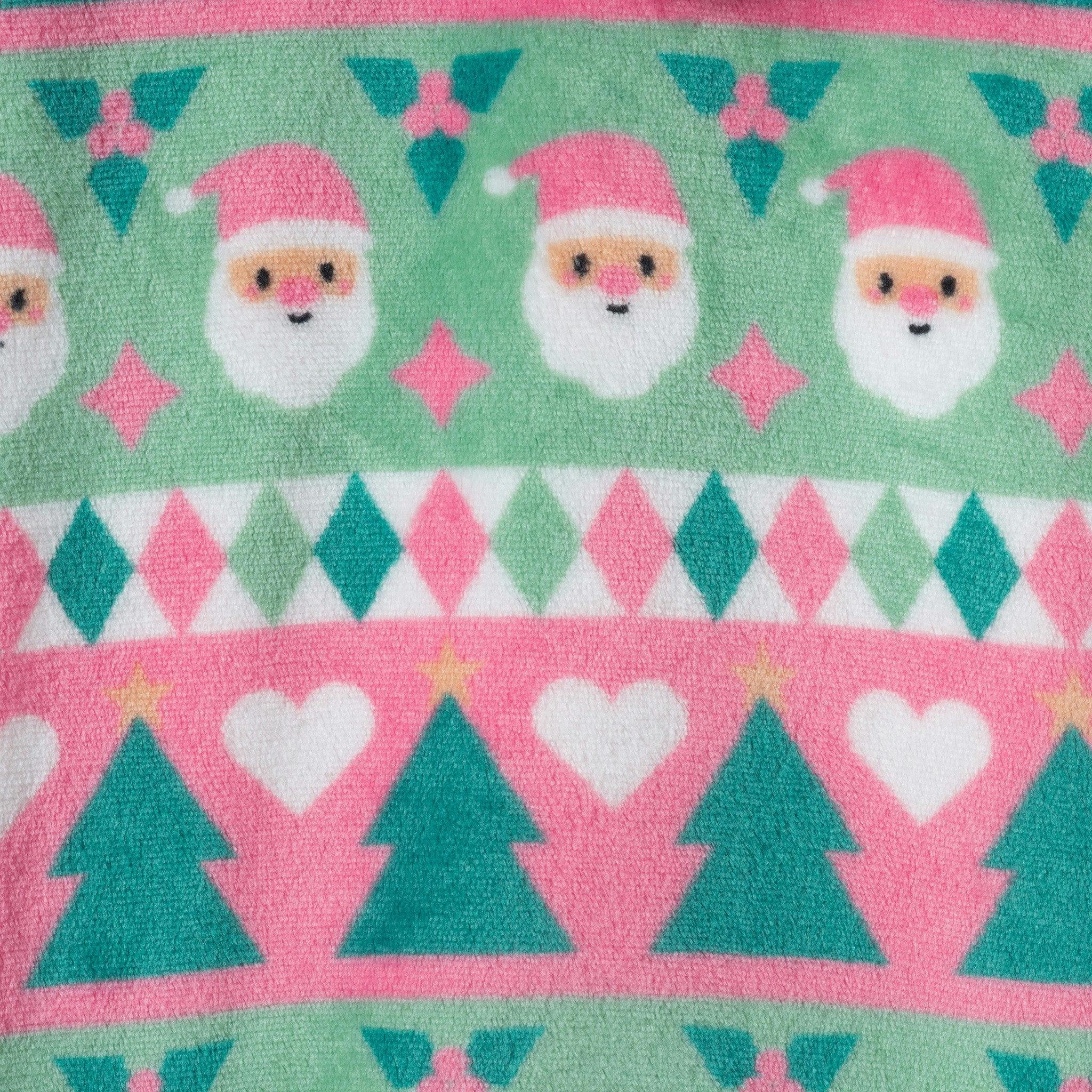 Tween (7-16) Girls Plush Hoodie | Holiday Fair Isle