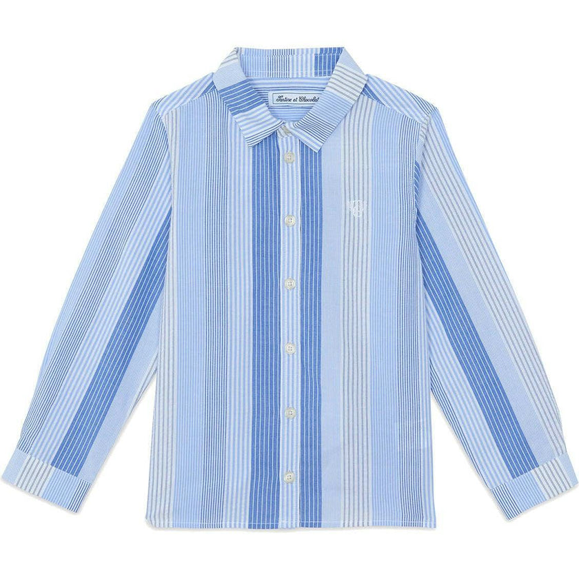 TARTINE ET CHOCOLAT Aegean Striped Shirt - Blue