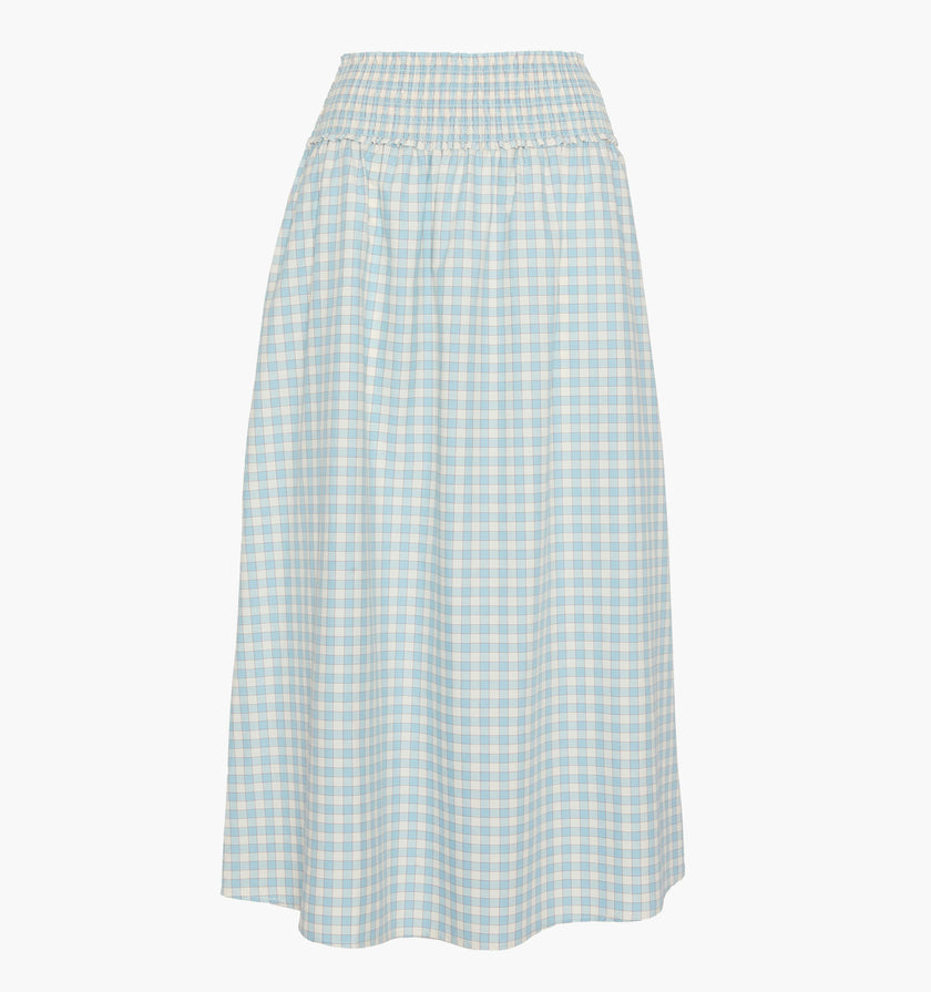 The Delphine Nap Skirt - Blue/Red Gingham