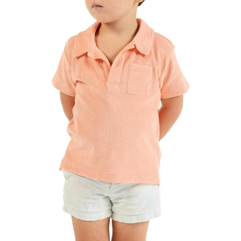 The Tropicana - Boys Coral Terry Polo