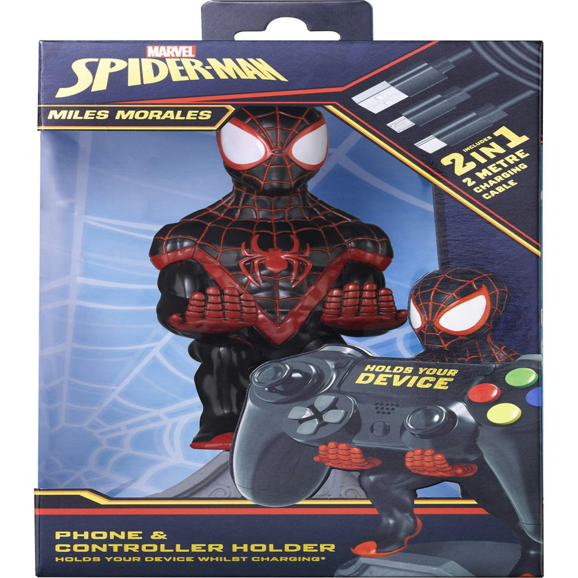 Exquisite Gaming Cable Guy Marvel Spiderverse: Miles Morales Spiderman Charging Controller and Device Holder