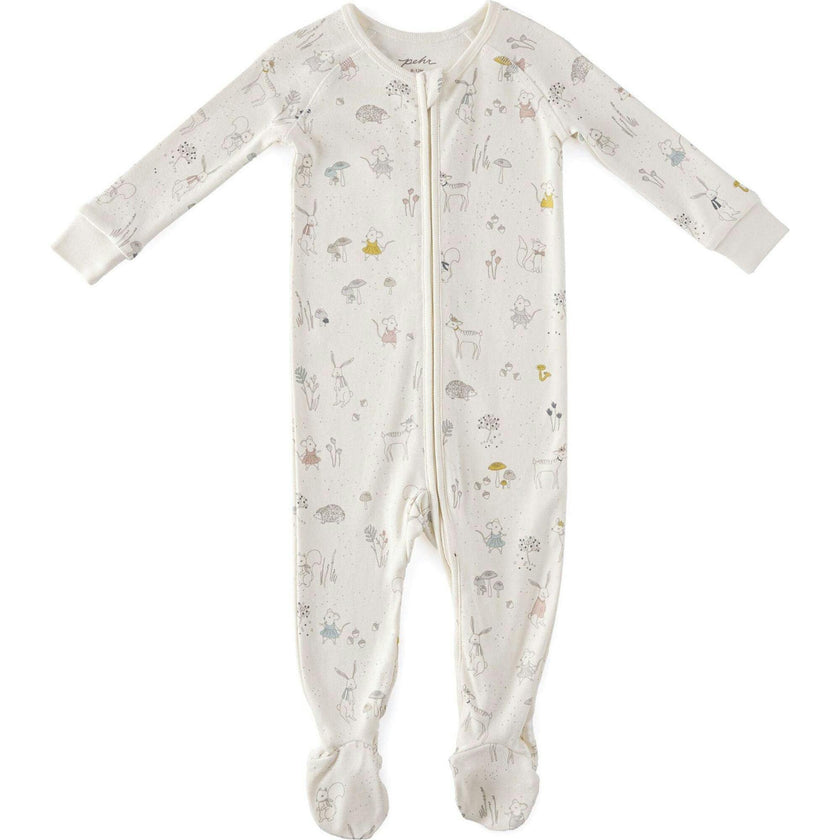 Ribbed Baby Sleeper, White