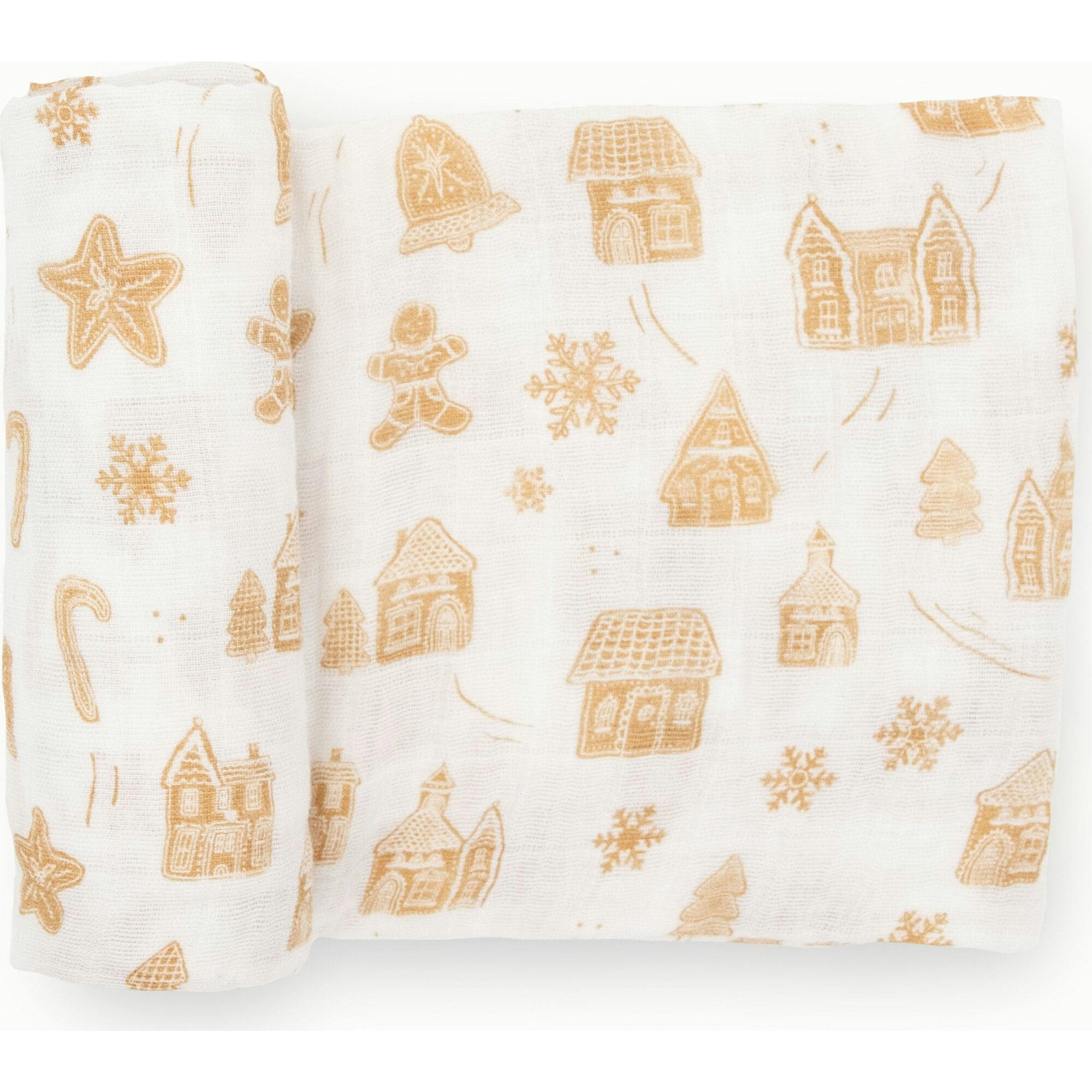 Cotton Muslin Swaddle Blanket - Fall Friends
