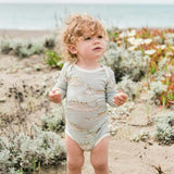 Sepia Rose Luxe Solid Long Sleeve One Piece