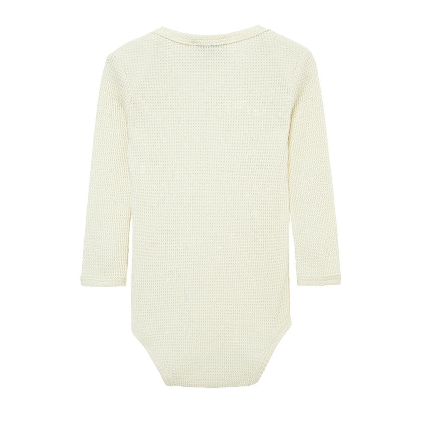 Vanilla Waffle Long Sleeve One Piece