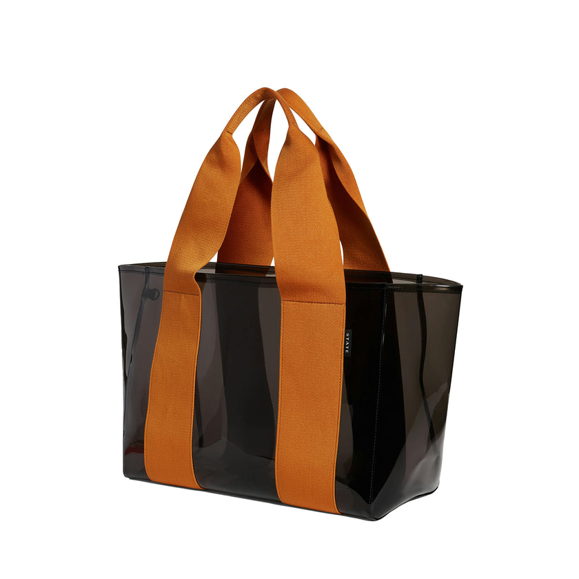 Wellington Cabana Tote, Black/Caramel