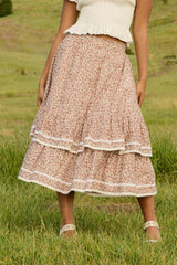 Annalise Midi Skirt in Philocaly Floral