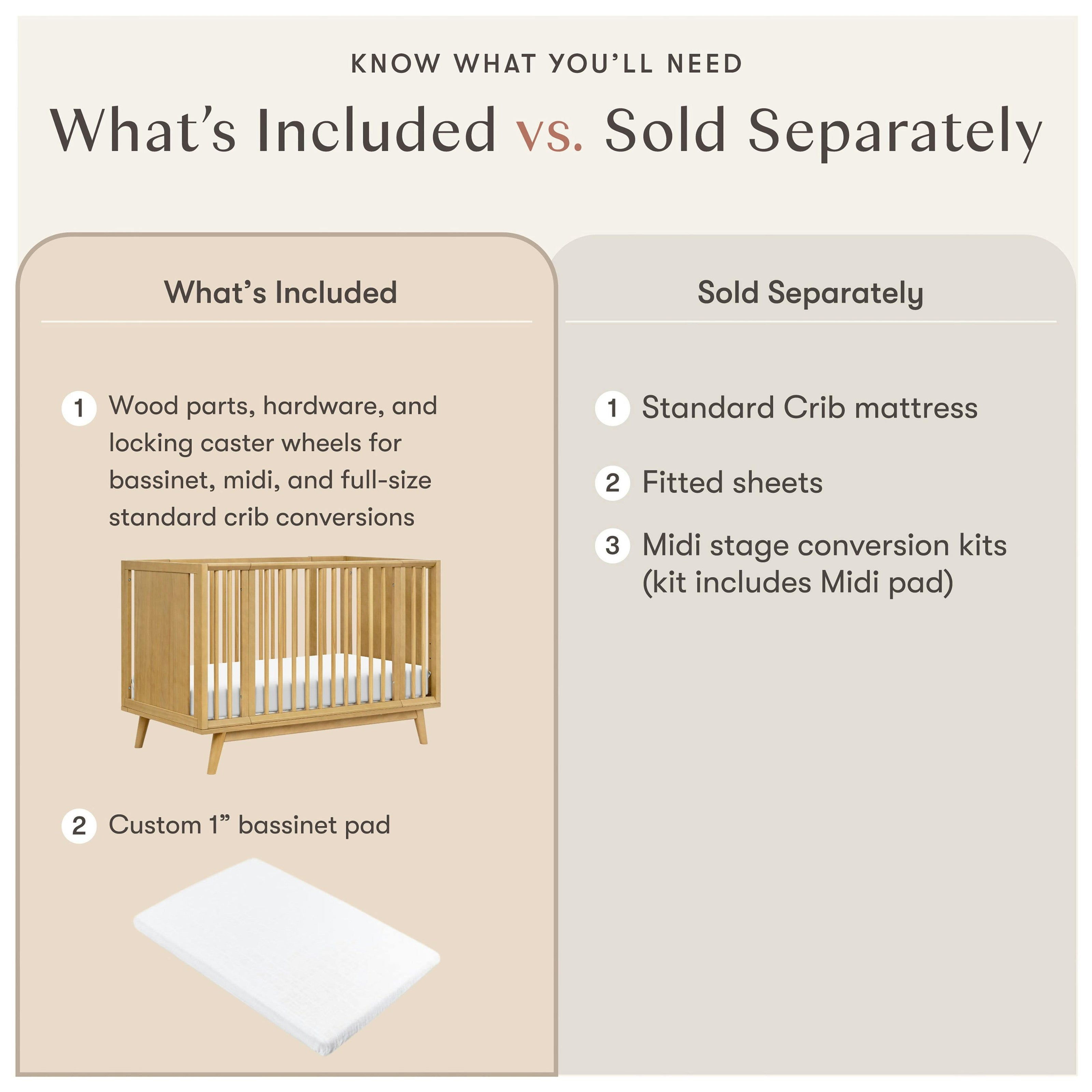 Babyletto Palma 8-in-1 Convertible All-Stages® Crib with Bassinet & Toddler Bed Kits