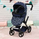 Bayer Design Dolls: Pram Xeo - Blue & White Stars
