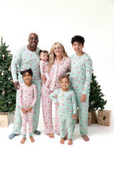 Golfing Mrs. Claus and Elves - Adult Short Sleeve Coat Style with Pants