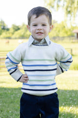 Sweater with Raised Stripes