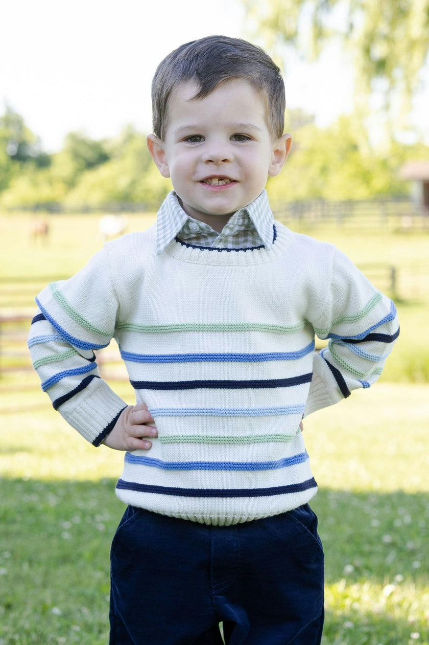 Sweater with Raised Stripes