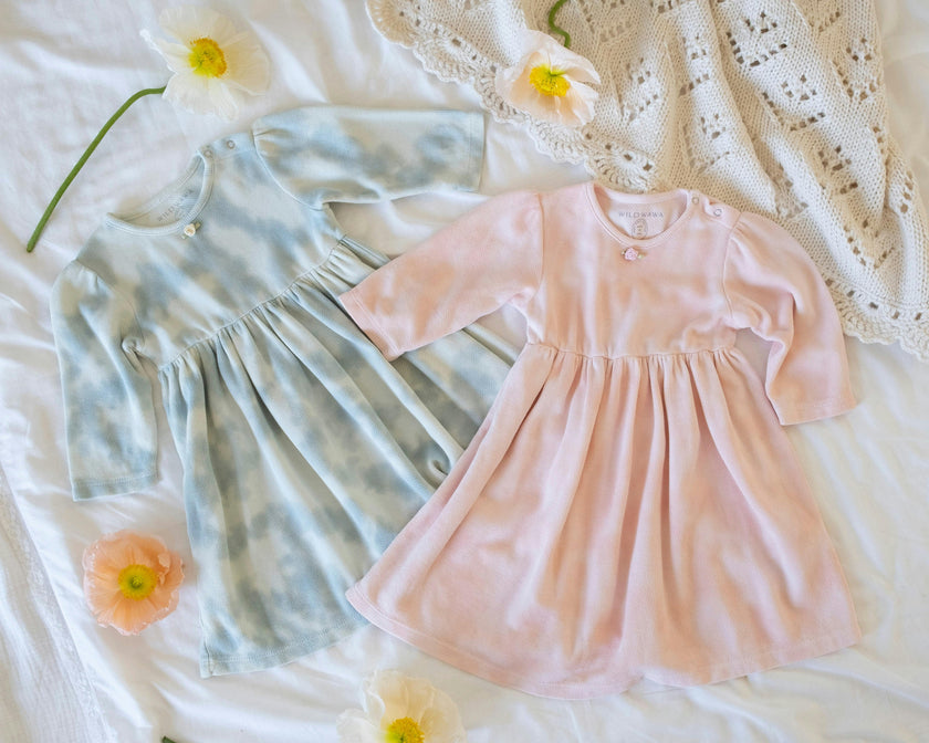Tie-dye Dress in Baby Blue