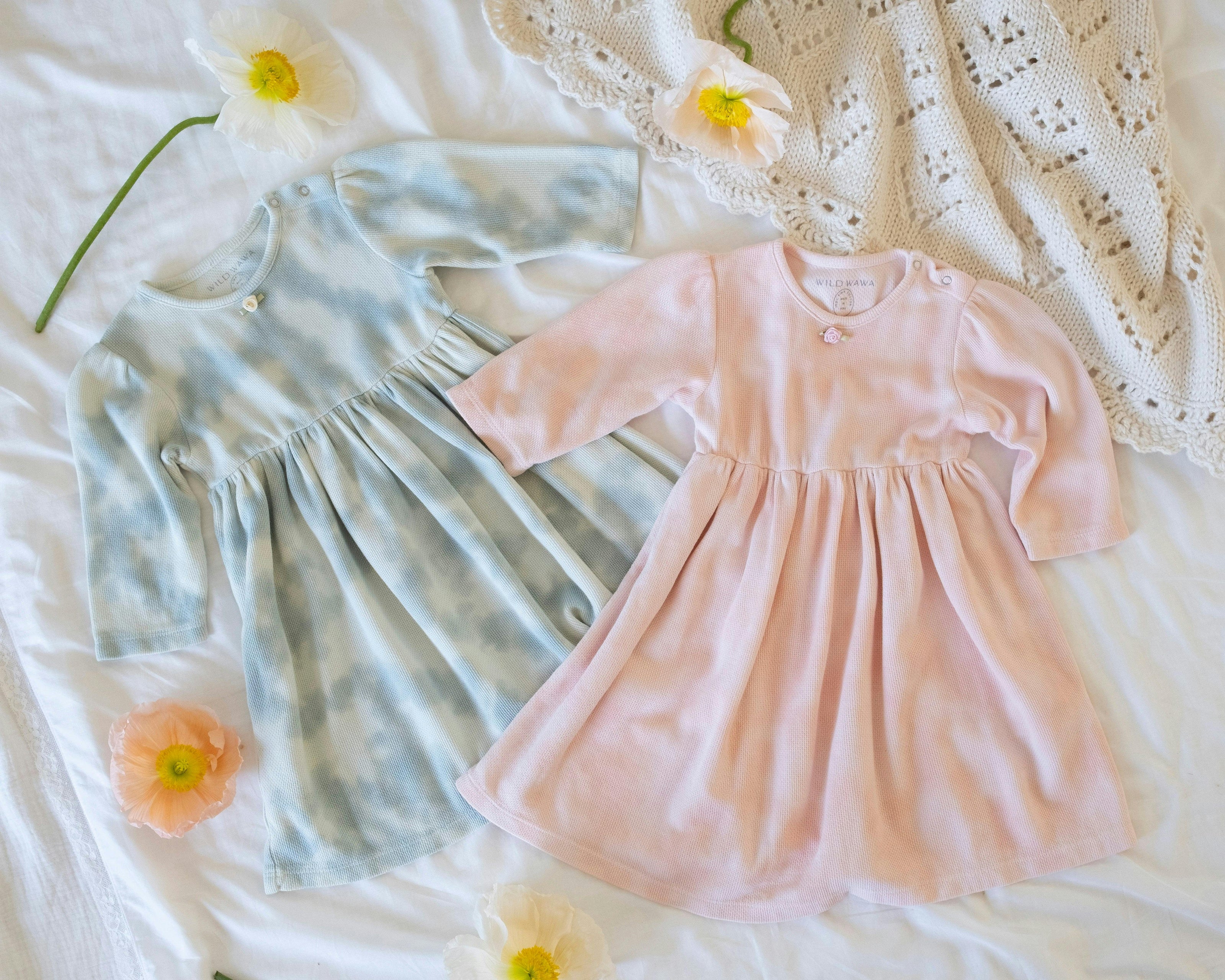 Tie-dye Dress in Baby Blue