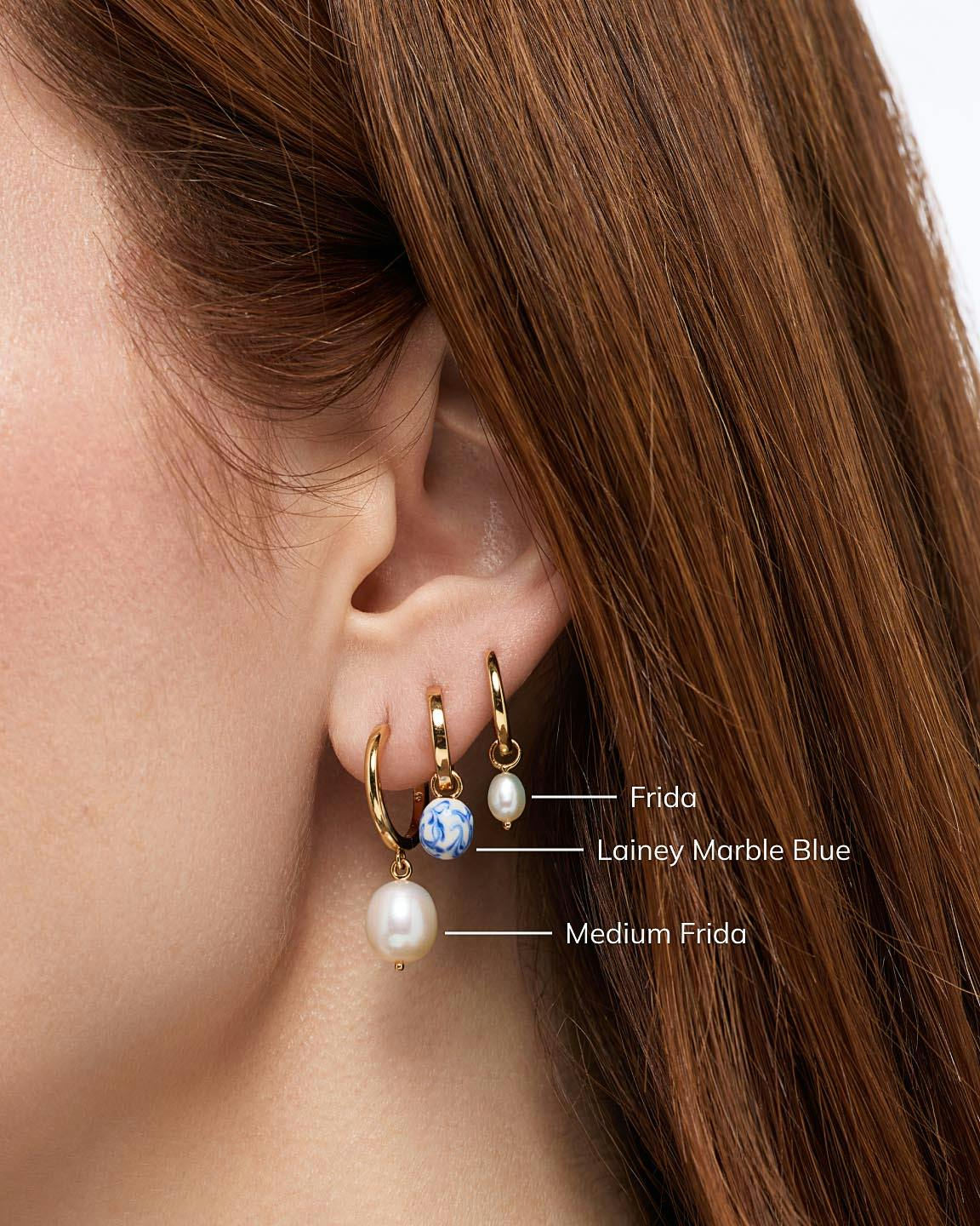 Pearl Hoops - Medium Frida