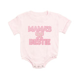 Mama's Bestie Pearl Patch Short Sleeve Romper - Ballet
