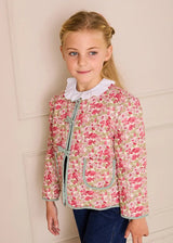 Margret Floral Reversible Quilted Jacket in Pink (4-12yrs)