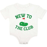 New To The Club Patch Short Sleeve Romper - White