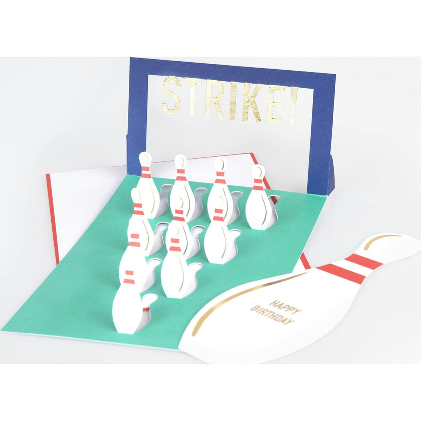 Pop-Up Bowling Birthday Card