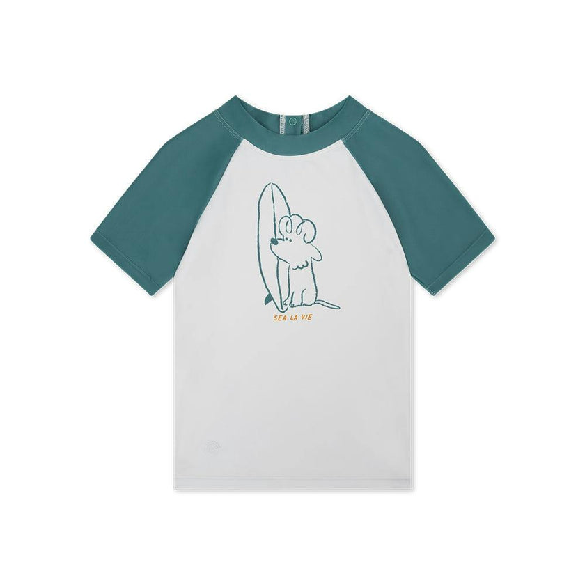 Swim Shirt Short Sleeves - Green - Surfer