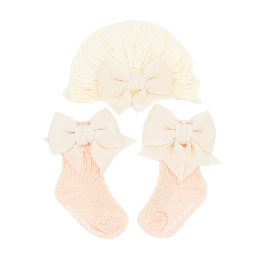 Floral Turban Hat & Sock Set