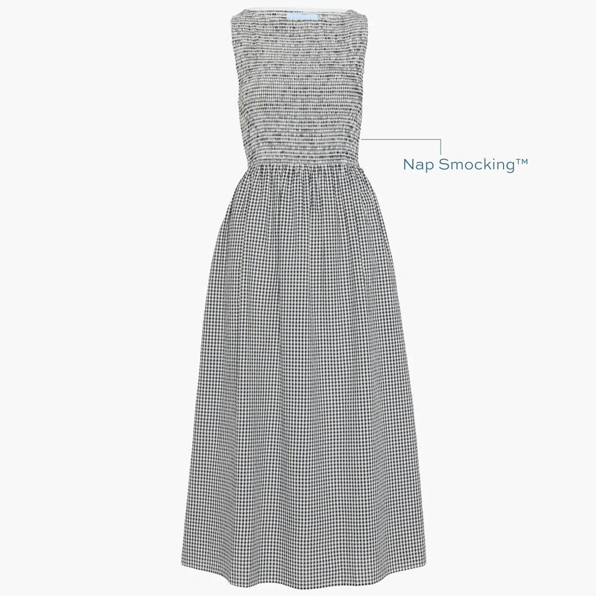 The Cosima Nap Dress - Black/Sand Gingham