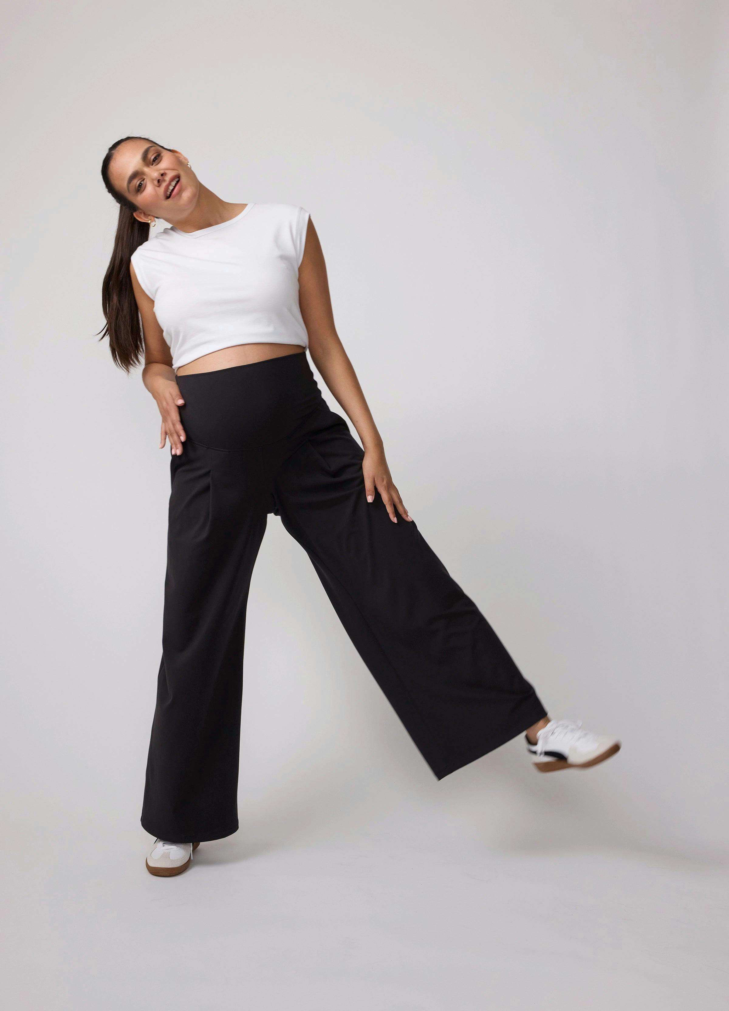 High Rise Wide Leg Maternity Active Pant