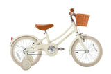 Banwood Classic 16 Inch Kids Bike Cream — Pedal Bicycle with Training Wheels Ages 4-7