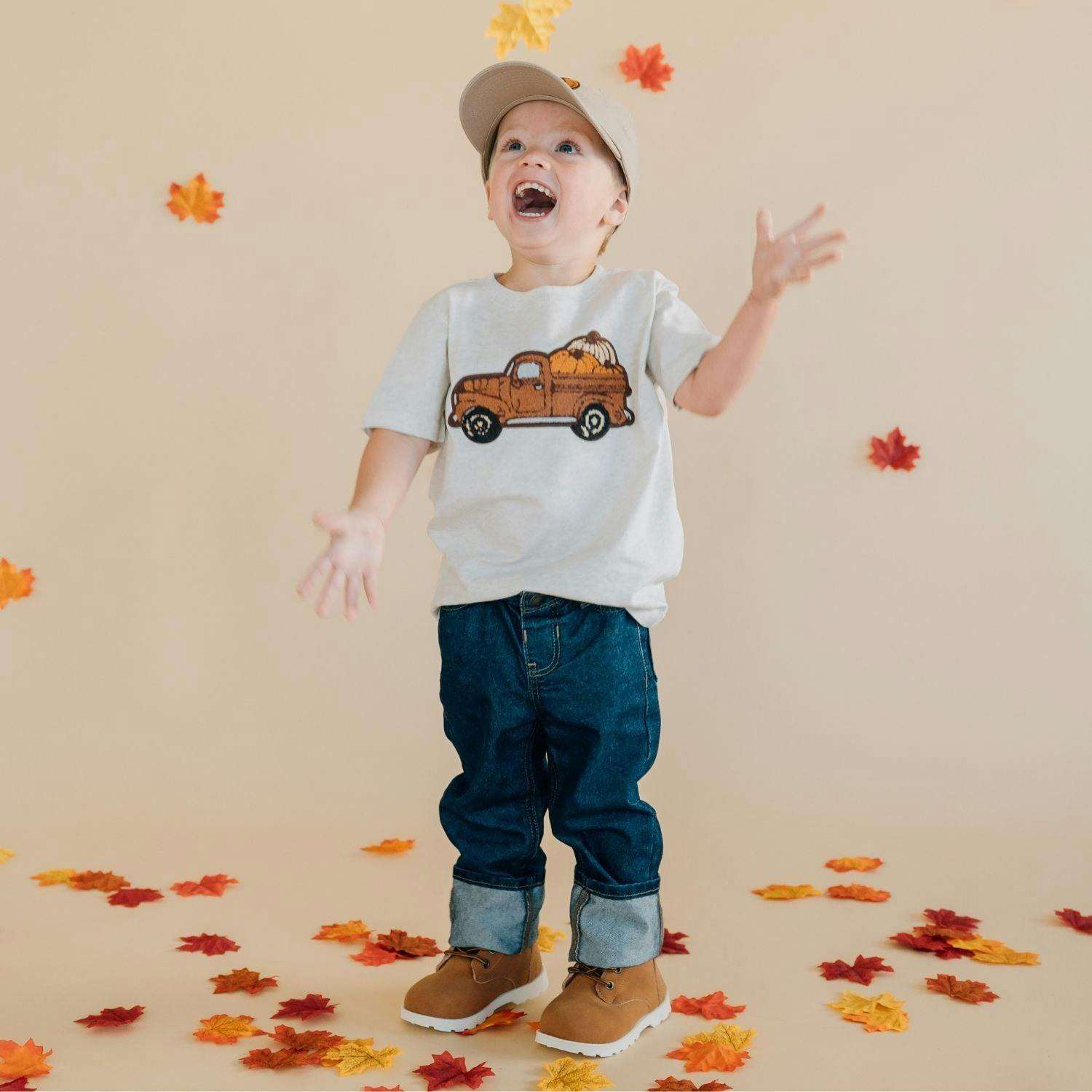 Fall Truck Patch Short Sleeve T-Shirt
