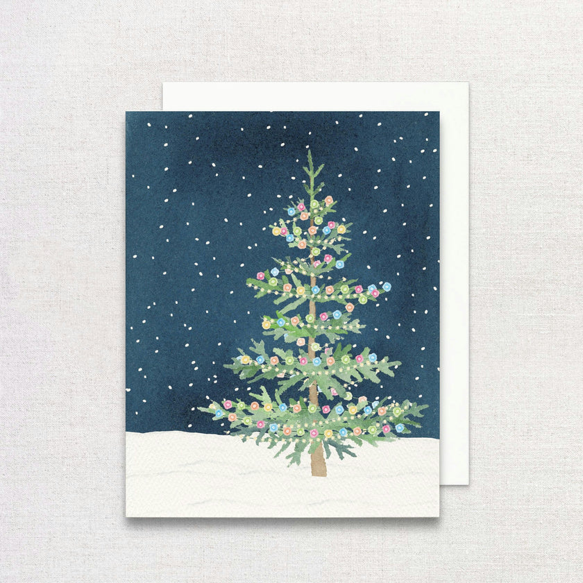 Whimsical Christmas Tree Greeting Card
