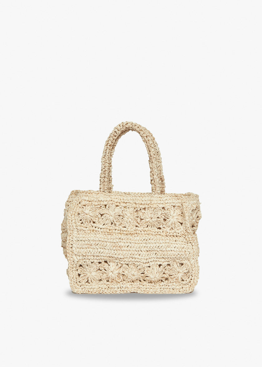 Women's Amina Straw Handle Mini Tote Bag