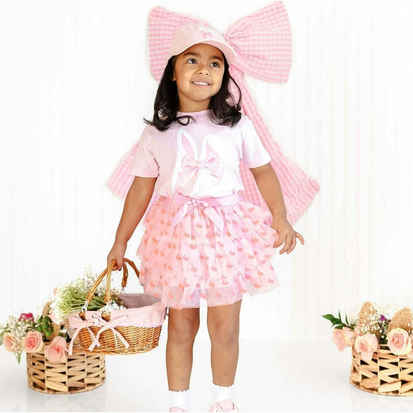 Bunny Bow Easter Short Sleeve T-Shirt - Ballet