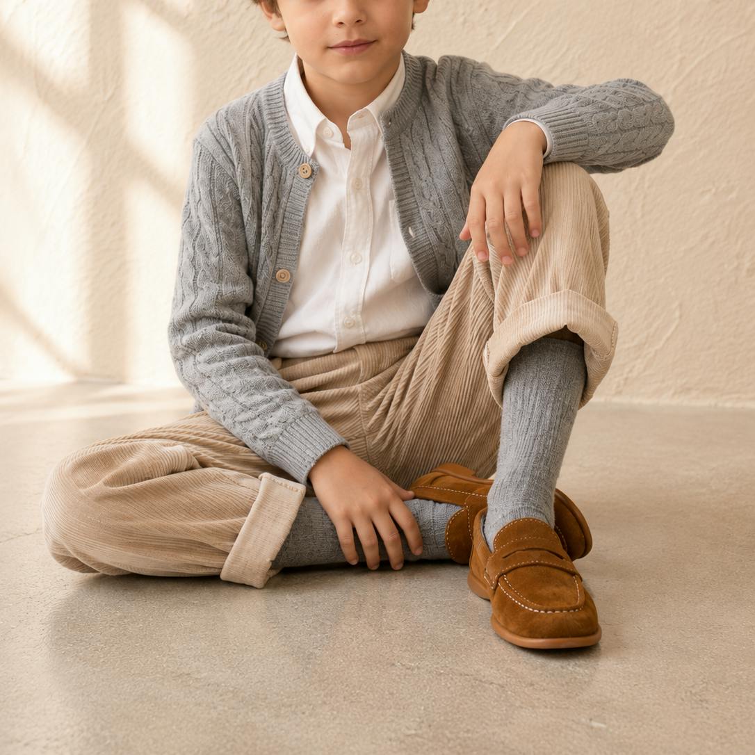 Suede Penny Loafer | Camel